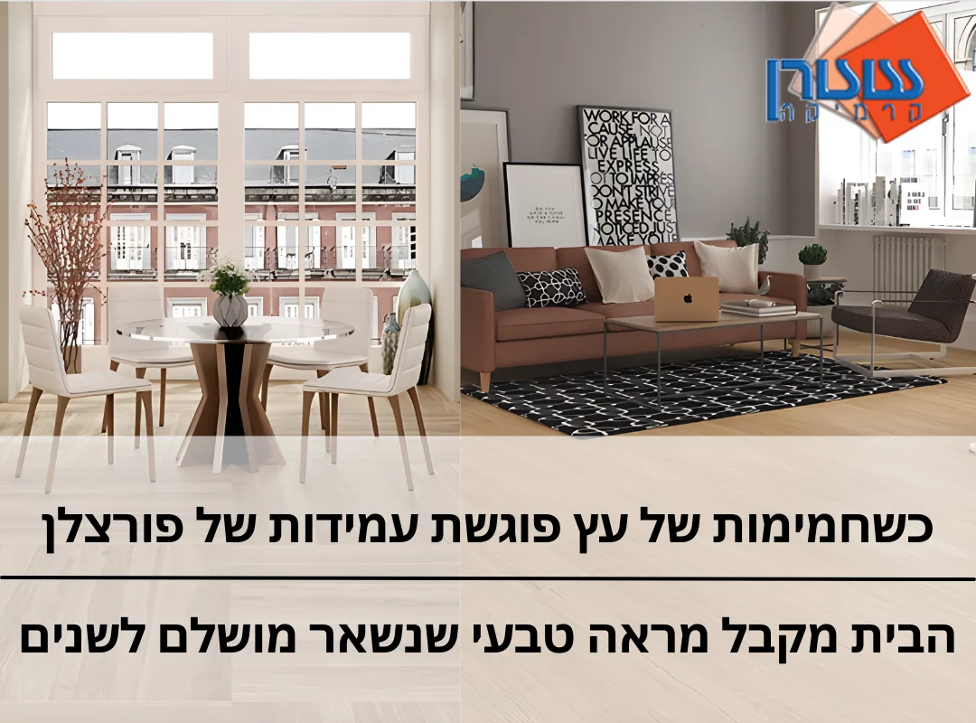 ריצוף גרניט פורצלן דמוי פרקט